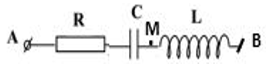 Cho đoạn mạch gồm điện trở thuần R, cuộn dây thuần cảm L và tụ điện C mắc nối tiếp như hình vẽ (ảnh 2)