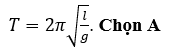 Tại nơi có gia tốc trọng trường g, một con lắc đơn có chiều dài l đang dao động  (ảnh 1)