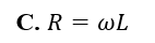 Đặt điện áp u= U0cos wt vào hai đầu đoạn mạch gồm điện trở R, một cuộn cảm thuần L và một tụ (ảnh 3)
