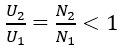Đặt vào hai đầu cuộn sơ cấp (có N_1 vòng dây) của một máy hạ áp lí tưởng một điện áp xoay chiều có giá trị hiệu dụng U_1 thì điện áp hiệu dụng giữa  (ảnh 1)