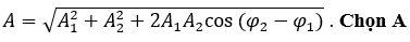 Cho hai dao động điều hòa cùng phương có phương trình lần lượt là x1 = A1 (ảnh 1)