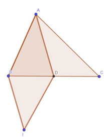 Cho tam giác ABC, tìm vị trí điểm I sao cho 2 vecto IA - 3 vecto IB - vecto IC = vecto 0 (ảnh 1)