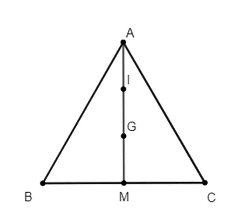 Cho tam giác ABC đều cạnh A và G là trọng tâm. Gọi I là trung điểm của AG (ảnh 1)
