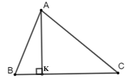 Cho tam giác ABC nhọn, đường cao AK. a. Giải tam giác ACK biết góc C = 30 độ (ảnh 1)