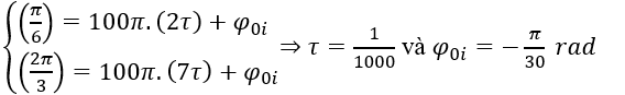 Đặt điện áp xoay chiều u=U_0  cos⁡(100πt+π/4) (t được tính bằng giây) vào hai đầu một đoạn mạch chỉ chứa cuộn dây không thuần cảm có điện trở hoạt động lHệ số tự cảm của cuộn dây bằng  (ảnh 3)