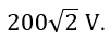 Điện áp giữa hai cực của một vôn kế nhiệt là u= 200 căn 2 cos 100 bi t(V) thì số chỉ của vôn kế là (ảnh 2)