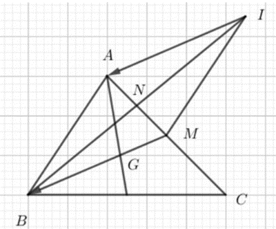 Cho tam giác ABC. Xác định I sao cho 3 vecto IA - 2 vecto IB + vecto IC (ảnh 1)