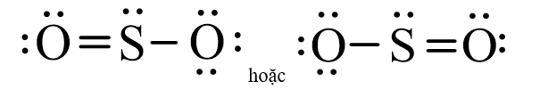 Hãy đề nghị công thức Lewis của SO2. (ảnh 1)