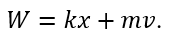 Một con lắc lò xo gồm vật nặng có khối lượng m, lò xo có độ cứng k được kích thích cho dao động điều hòa. Khi vật có li độ x thì vận tốc của vật là v. Cơ năng của con lắc được xác định bằng biểu thức nào sau đây? (ảnh 2)