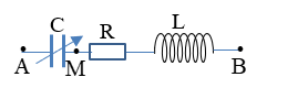 Cho đoạn mạch điện xoay chiều như hình vẽ: Biết   UAB=100V, f = 50Hz Khi C = C1 thì UAM = 20V, UMB = V. Khi C = C2 thì UAM lớn nhất. Tính giá trị lớn nhất đó (ảnh 1)