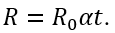 Một vật dẫn làm bằng vật liệu có hệ số nhiệt điện trở là α. Nếu điện trở của vật dẫn này ở nhiệt độ t_0 là R_0 thì điện trở của nó ở nhiệt độ t được xác định bằng công thứca (ảnh 2)