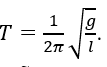 Công thức tính chu kì dao động điều hòa của con lắc đơn có chiều dài l tại nơi có gia tốc trọng trường g là (ảnh 1)