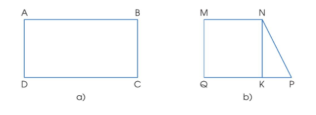 Trong mỗi hình sau, gọi tên những cặp cạnh vuông góc với nhau: (ảnh 1)