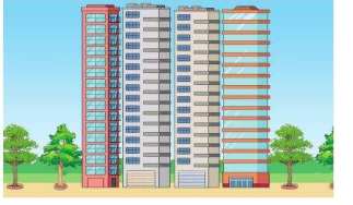 Một khu chung cư có 4 tòa nhà, mỗi tòa nhà dành ra 15 tầng để ở, mỗi tầng có 12 căn (ảnh 1)
