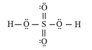 Hãy viết công thức Lewis của phân tử H2SO4. (ảnh 1)
