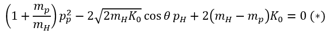Một hạt nhân Deuteron (_1^2)H với động năng ban đầu K_0 xác định được bắn vào một proton đang đứng yên. Sau va chạm đàn hồi hạt nhân Deuteron (_1^2)H lệch đi một góc θ so với phương ban đầu. Lấy khối lượng của các hạt bằng số khối của chúng tính bằng đơn vị u. Giá trị lớn nhất của θ là 	A. 30^0.	B. 60^0.	C. 45^0.	D. 20^0. (ảnh 4)