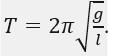 Chu kì dao động điều hòa của con lắc đơn chiều dài l tại nơi có gia tốc trọng trường g được xác định bằng biểu thức nào sau đây? (ảnh 2)