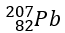Hạt nhân nguyên tử chì có 82 proton và 125 notron. Hạt nhân nguyên tử này có kí hiệu là   (ảnh 1)