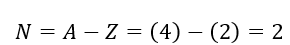 Hạt nhân (_2^4)Y có số notron bằng A. 2.	 (ảnh 1)