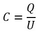 Điện dung C của tụ điện đặc trưng cho khả năng tích điện Q của tụ điện ở một hiệu điện thế U nhất định, được xác định theo công thức (ảnh 1)