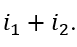 Dòng điện xoay chiều chạy qua một đoạn mạch được cho bởi i=i_1  cos⁡(ωt)+i_2  sin⁡(ωt) Giá trị hiệu dụng của dòng điện này bằng (ảnh 2)