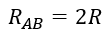 Cho năm điện trở R giống nhau hoàn toàn, mắc thành một đoạn mạch ABcó sơ đồ như hình vẽ.  Khi đặt vào hai đầu đoạn mạch AB một hiệu  (ảnh 2)