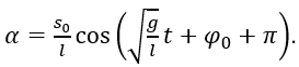 Một con lắc đơn dao động điều hòa tại nơi có gia tốc trọng trường là g với phương trình li độ cong s=s_0  cos⁡(√(g/l) t+φ_0 ).  (ảnh 4)