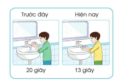 Bạn Nguyên đã thay đổi cách dùng nước để rửa tay sau khi nghe hướng dẫn cách rửa (ảnh 1)