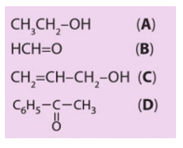 Cho các hợp chất có công thức sau:   Trong các hợp chất trên, hợp chất nào là hợp chất carbonyl, hợp chất nào thuộc loại aldehyde, ketone?  (ảnh 1)