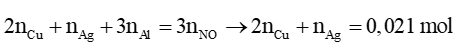 Hỗn hợp X gồm Ag2SO4 và CuSO4 hòa tan vào nước dư được dung dịch A. Cho m g bột Al vào dung dịch A một thời gian thu được 6,66 g chất rắn B và dung dịch C. Chia B làm 2 phần bằng nhau. (ảnh 2)