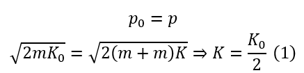 Một nguyên tử Hidro đang chuyển động với động năng K_0 thì va chạm trực diện với một nguyên tử Hidro khác đang đứng yên. Biết rằng trước va chạm cả hai nguyên tử đều ở trạng thái cơ bản và sau va chạm hai nguyên tử chuyển động như nhau. Biết rằng sau va chạm một trong hai nguyên tử Hidro chuyển sang trạng thái kích thích, và cho rằng hệ là cô lập. Giá trị tối tiểu của K_0 là 	A. 10,2 MeV.	B. 20,4 MeV.	C. 0,4 MeV.	D. 0,6 MeV. (ảnh 1)