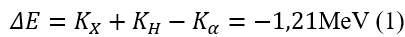 Dùng hạt α có động năng K bắn vào hạt nhân (_7^14)N  đứng yên gây ra phản ứng (_2^4)He+(_7^14)N→ X+(_1^1)H Phản ứng này thu năng lượng 1,21 MeV và không kèm theo bức xạ gamma. Lấy khối lượng các hạt nhân tính theo đơn vị u bằng số khối của chúng. Hạt nhân X và hạt nhân (_1^1)H bay ra theo các hướng hợp với hướng chuyển động của hạt α các góc lần lượt là 23^0 và 67^0. Động năng của hạt nhân X là 	A. 0,775 MeV. 	B. 1,75 MeV.	C. 1,27 MeV.	D. 3,89 MeV. (ảnh 3)