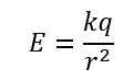 Cường độ điện trường gây bởi điện tích q>0 tại vị trí các nó một khoảng r được xác định bằng công thức nào sau đây? (ảnh 1)