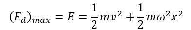 Một chất điểm có khối lượng m dao động điều hòa với tần số góc ω và biên độ A. Li độ và vận tốc của chất điểm tại cùng một thời điểm là x và v. Động năng cực đại của chất điểm là  (ảnh 1)