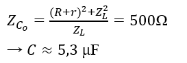 Đặt một điện áp u=U√2  cos⁡(120πt)V vào hai đầu mạch điện gồm điện trở thuần R=125 Ω, cuộn dây và tụ điện có điện dung thay đổi được mắc nối tiếp  (ảnh 5)