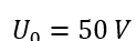 Điện áp u=50 cos⁡(100t)A có giá trị cực đại bằng  	A. 60 V.	B. 50 V.	C. 100 V.	D. 78 V. (ảnh 1)