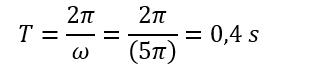 Một chất điểm dao động theo phương trình x=5 cos⁡(5πt-π/3)cm (t tính bằng s). Chu kì dao động của chất điểm bằng 	A. 0,4 s.	B. 6 s.	C. 5π s.	D. 2,5 s. (ảnh 1)