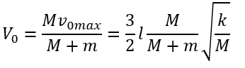 Hình vẽ bên dưới mô tả một vật P, khối lượng M đang nằm yên trên bề mặt nằm ngang, cách tường một khoảng l. Người ta kích thích dao động của P bằng cách đưa đến vị trí lò xo bị nén một đoạn 3/2 l rồi thả nhẹ. Khi P đi qua vị trí cân bằng thì một vật khác có khối lượng m được đặt lên nó và dính vào do ma sát.    Tỉ số giữa M/m để trong quá trình dao động hai vật không va chạm vào tường có giá trị lớn nhất là 	A. 0,8.	B. 1,25.	C. 1,2.	D. 1,5. (ảnh 5)