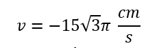 Một chất điểm dao động điều hòa với phương trình vận tốc v=30π cos⁡(ωt+5π/6)  cm/s. Vận tốc của vật tại thời điểm t=0 là 	 (ảnh 2)