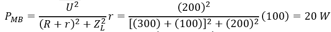 Đặt điện áp u=200√2  cos⁡(ωt)V, với ω không đổi, vào hai đầu đoạn mạch AB gồm đoạn mạch AM chứa điện trở thuần 300 Ω mắc nối tiếp (ảnh 3)
