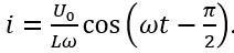 Đặt điện áp xoay chiều u=U_0  cos⁡(ωt), U_0 và ω không đổi vào hai đầu cuộn cảm thuần có độ tự cảm L. Cường độ dòng điện trong mạch là (ảnh 2)