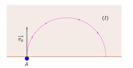 Một nguồn phóng xạ phát ra tia β^+ bay từ bên ngoài vào miền không gian (I) (có thể có từ trường hoặc không có từ trường) tại điểm A thì quỹ đạo chuyển động  (ảnh 1)