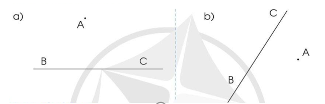 Vẽ đường thẳng đi qua điểm A và song song với đường thẳng BC trong mỗi trường hợp sau: (ảnh 1)