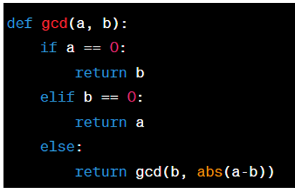 Thiết lập chương trình tính hàm gcd(a,b) - ƯCLN của các số nguyên không âm a, b theo thuật toán Euclid nhưng không đệ quy. (ảnh 1)