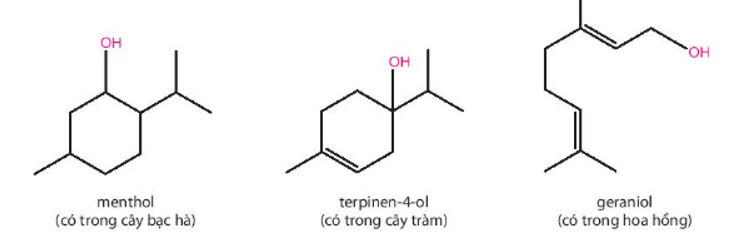 Xác định bậc alcohol của các hợp chất menthol, geraniol, terpinen – 4 – ol có công thức cấu tạo trong phần Mở đầu. (ảnh 1)