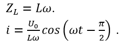 Đặt điện áp xoay chiều u=U_0  cos⁡(ωt), U_0 và ω không đổi vào hai đầu cuộn cảm thuần có độ tự cảm L. Cường độ dòng điện trong mạch là (ảnh 1)