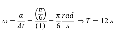 Chất điểm A chuyển động tròn đều trên đường tròn bán kính R. Gọi A^' là hình chiếu của A trên một đường kính của đường tròn này. Tại thời điểm t=0 ta thấy hai điểm này gặp nhau, đến thời điểm t^'=1 s ngay sau đó khoảng cách giữa chúng bằng một nửa bán kính. Chu kì dao động điều hòa của A^' là 	A. 3 s.	B. 6 s.	C. 4 s.	D. 12 s (ảnh 4)
