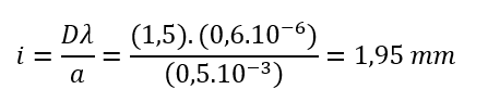 Trong thí nghiệm Young về giao thoa ánh sáng đơn sắc với bước sóng 0,65 μm, khoảng cách giữa hai khe là 0,5 mm, khoảng cách từ mặt phẳng chứa hai khe đến màn quan sát là 1,5 m. Trên màn, gọi M và N là hai điểm ở hai phía so với vân trung tâm và cách vân trung tâm lần lượt là 6,5 mm và 3,5 mm. Số vân sáng trong khoảng MN là 	A. 6.	B. 3.	C. 5.	D. 8. (ảnh 1)