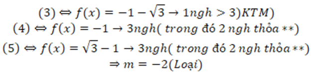 Cho hàm số bậc ba y = f(x). Hàm số g(x) = f(x + 2)  có bảng biến thiên như bên dưới.  Tổng tất cả các giá trị nguyên của tham số m để tập nghiệm của phương trình  (ảnh 8)