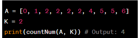 Cho một dãy số bất kì (chưa được sắp xếp) và một số K, hãy tìm số lần xuất hiện của K trong (ảnh 2)